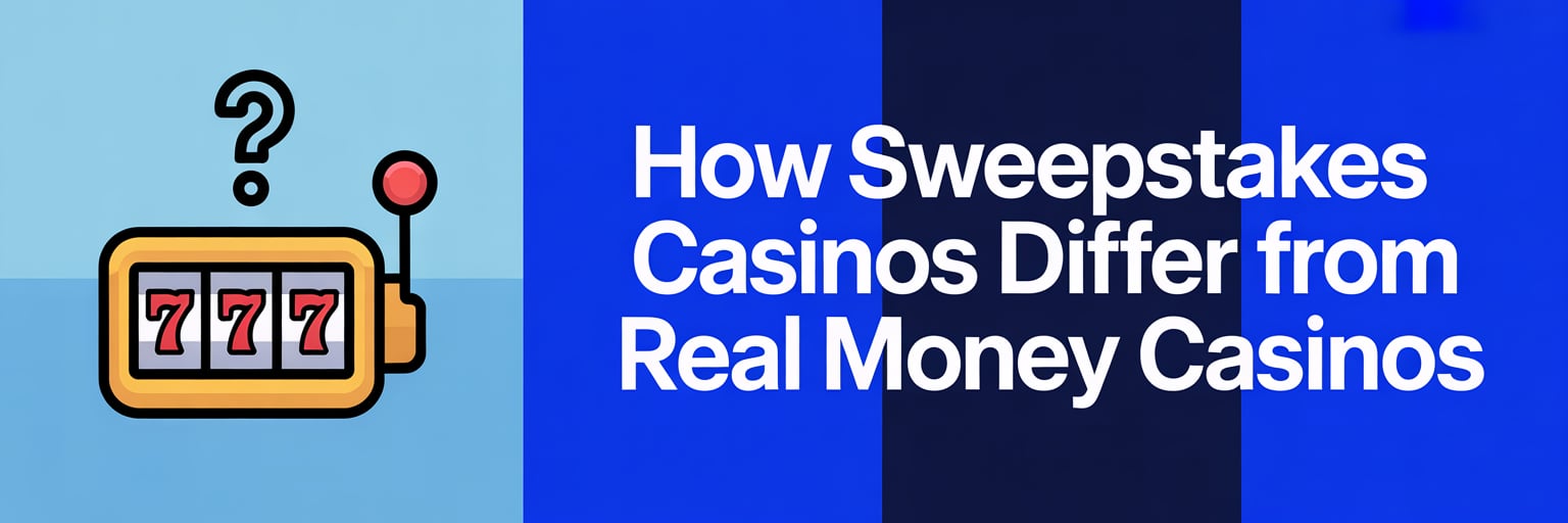 How sweepstakes casinos differ from real money casinos
